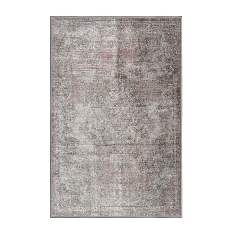 Tapis décoratif gris en laine de style oriental sickets, Rectangle 7 pi x 10 pi