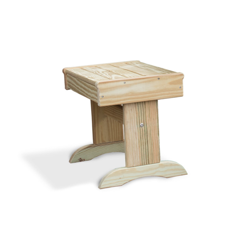 Adalia Rectangular Light Brown Pine Outdoor Side Table