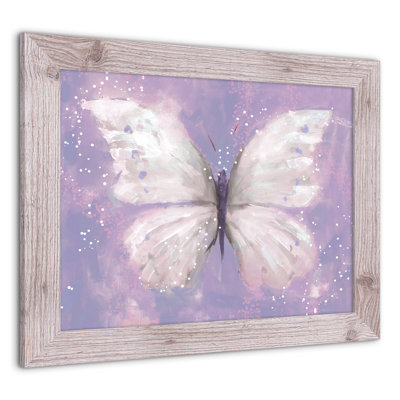 «Purple Butterfly», reproduction encadrée