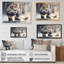 Dessin animé «Hocket Cat on Ice Rink I», impression sur toile-86492061-86492060