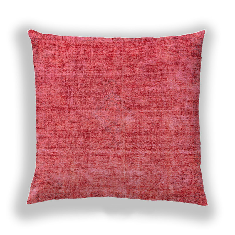 Coussin Abstract 2172, Microsuède, Rouge