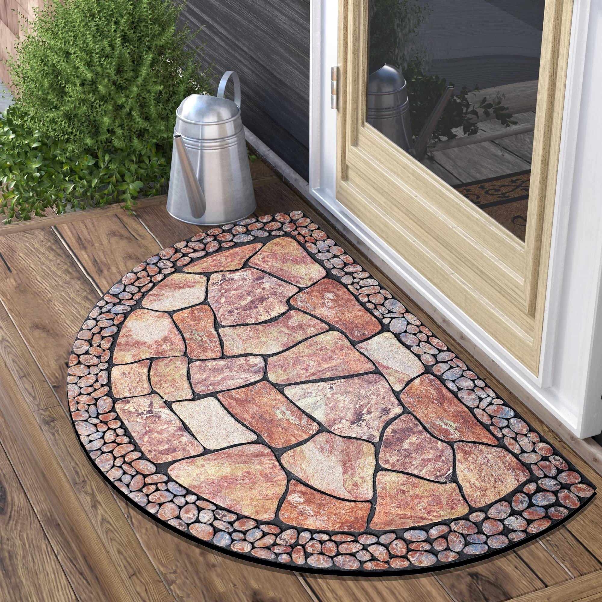Millwood Pines Front Door Mat Outdoor Entrance, Heavy Duty Doormat Half ...