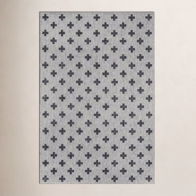 Umbria Striped Geometric Outdoor Rug