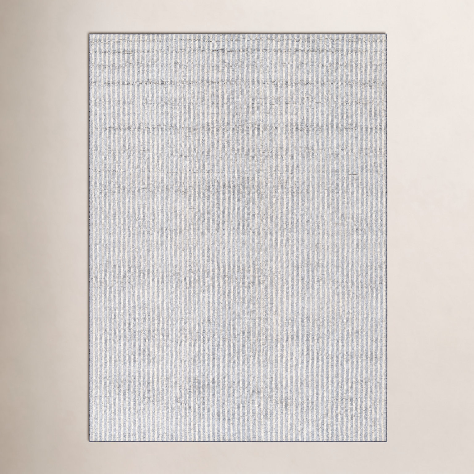 Lola Blue Hand-Tufted Striped Wool Rug, Rectangle 7'10" x 9'10"