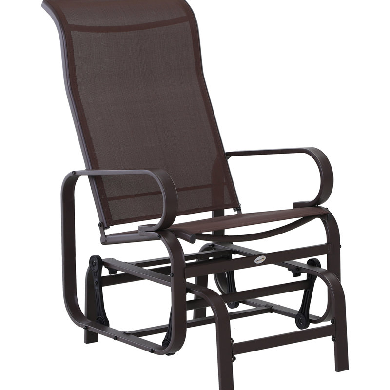 Outdoor Glider In Brown - Comfortable Seating, Heavy-Duty Porch Rocking Chair, Comfortable, Lightweight, Smooth Gliding For Patio