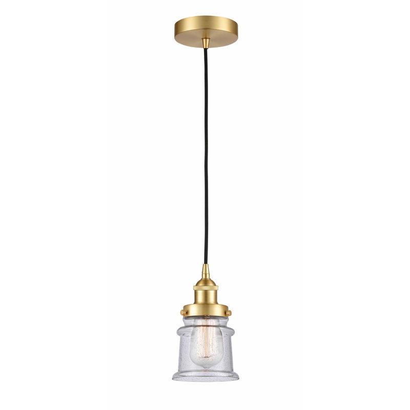 Luminaire suspendu cylindrique à 1 lumière Amiriya, H 9,25 po x l 5,25 po x P 5,25 po, Or satiné