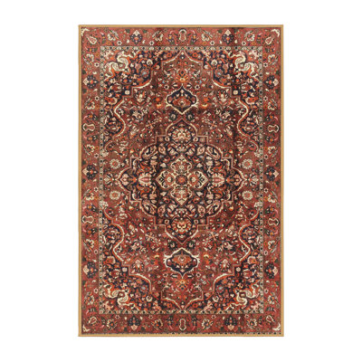 Tapis brun / rouge traditionnel