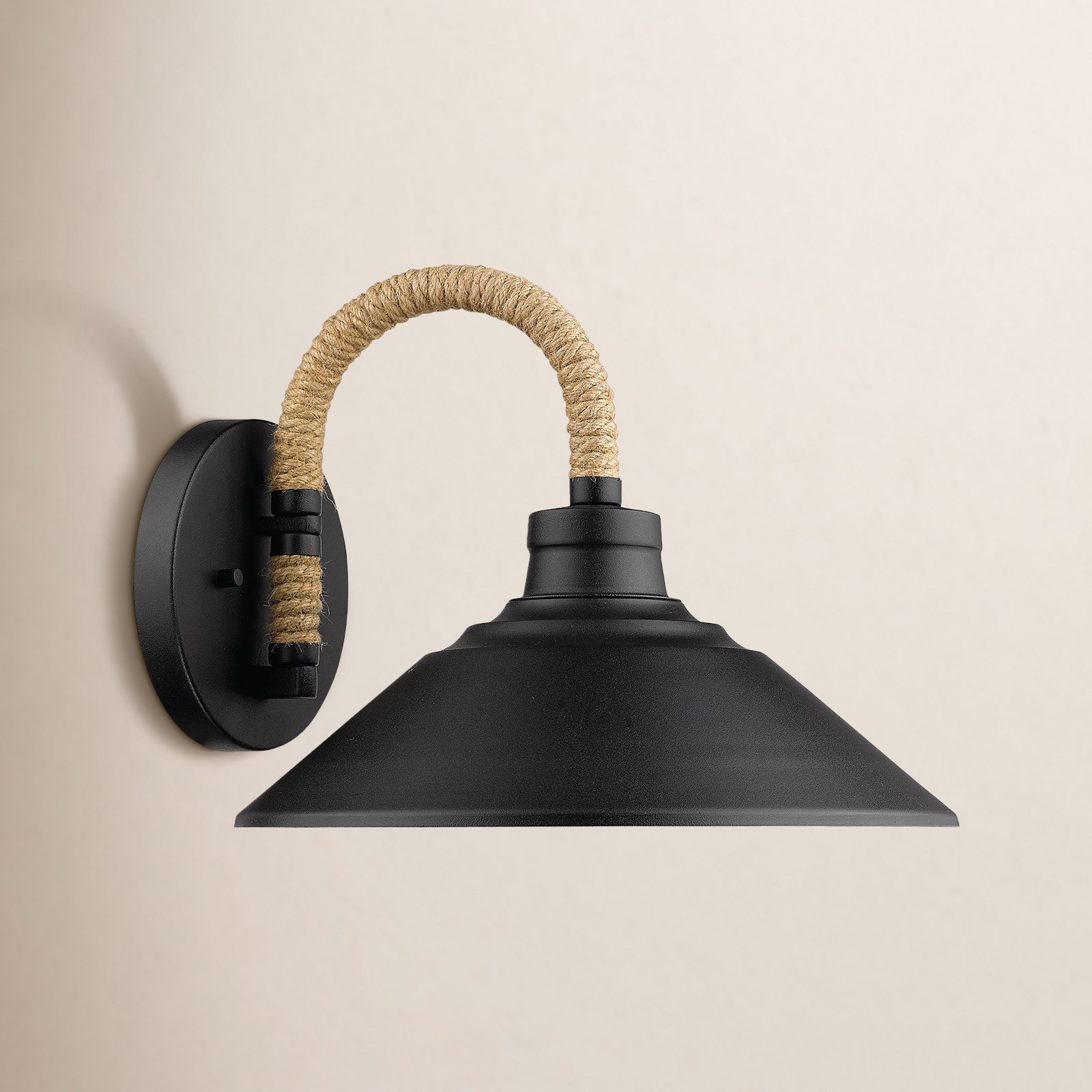 Reesie Single Light Dimmable Spotlight Sconce, Natural Black