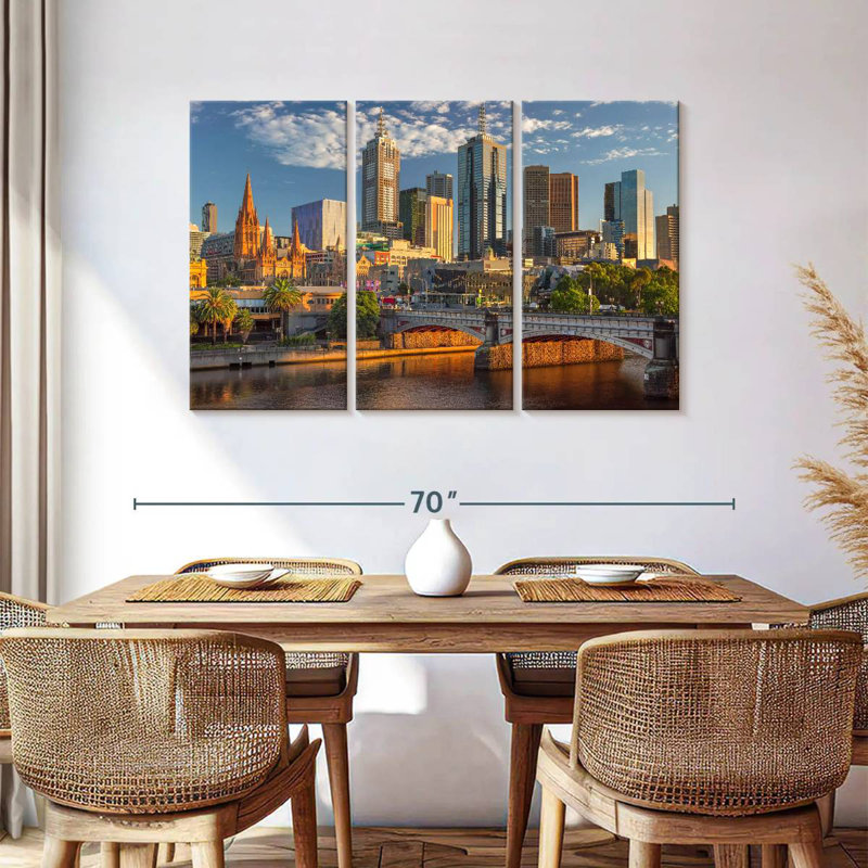 Melbourne In Summer, 36" H x 57" W