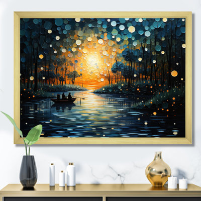 " Pointillism River At Sunrise "