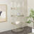 Nichalaus Acrylic Plastic Cube Shaped Storage Clear Shelving Unit with Silver Frame Supports