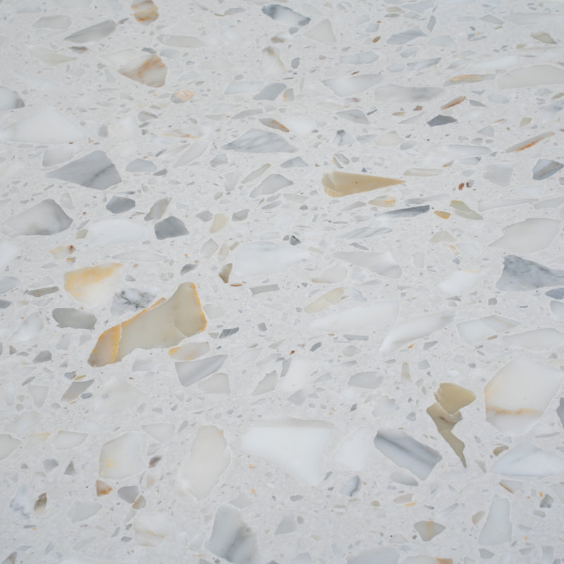 Terraforma 24 X 24 In. Honed Terrazzo Large Format Wall And Floor Tile (7.75 Sq Ft/Case) - 2 Pack, White Gold