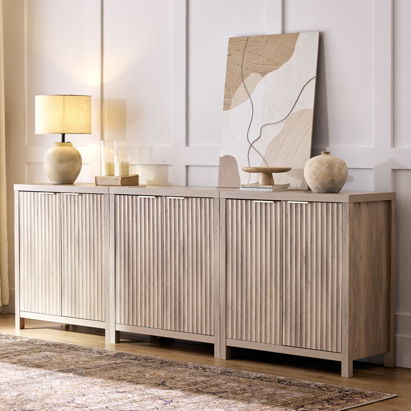 234cm Sideboard , Greige Oak