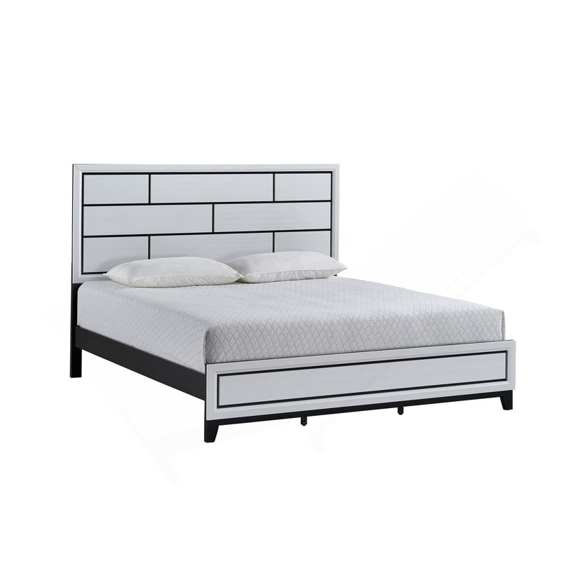 Très grand lit (matelas non inclus), blanc, White, King