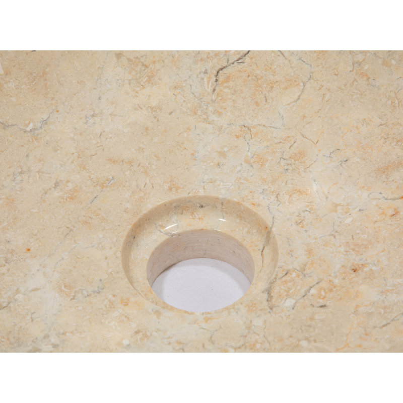 Eden Bath 15.75'' Beige Stone Circular Bathroom Sink