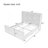 Headboard Corduroy Upholstered Bed Frame with Vertical Stripe Wingback and High Footboard No Box Spring Needed-110126997-110127002
