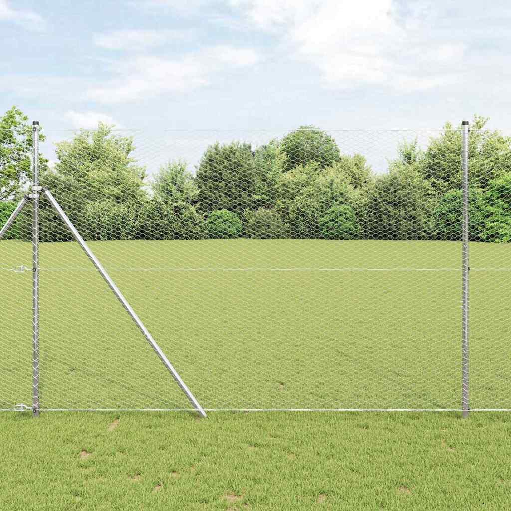 Vidaxl Fence With Posts PVC-Coated Steel