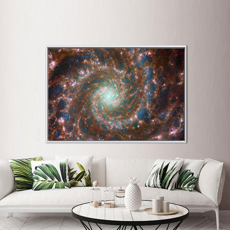 1 Piece Wall Art on Canvas, 40 cm H x 60 cm W, White Floater Framed