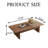 47" Walnut Wood Coffee Table, Minimalist Rectangular Living Room Center Table