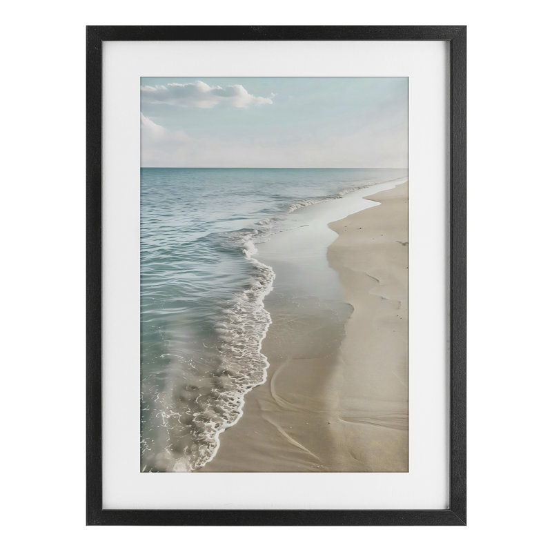 «Vast Shoreline Into Distance», reproduction encadrée sous verre, design by Creative Studio, H 20 po x l 14 po