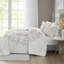 Ensemble de housse de couette en chenille de coton touffeté 3 pièces Violette-1507028130