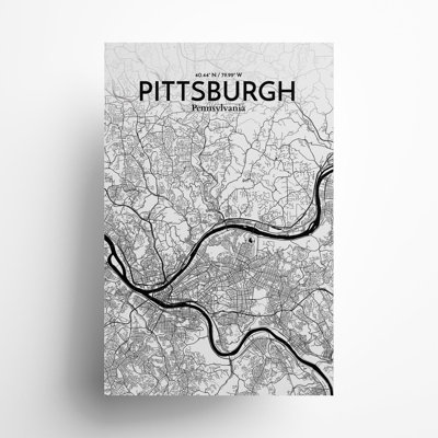 Pittsburgh City Map, impression