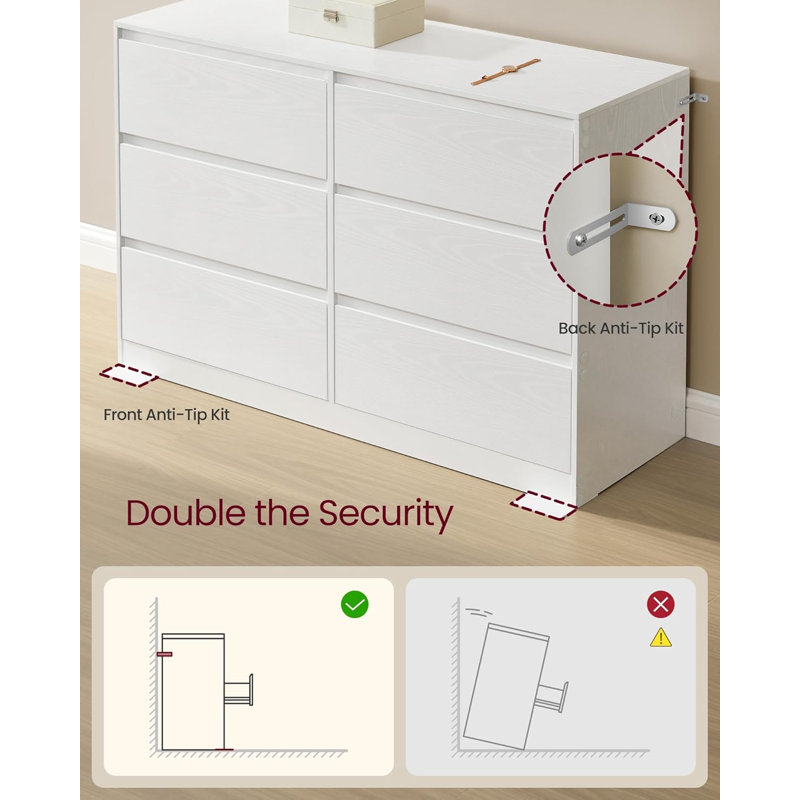 119.4cm W Chest of Drawers, White