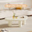 46.45" Modern Center Table, Irregular Cream White Cloud Coffee Table with 3 Legs