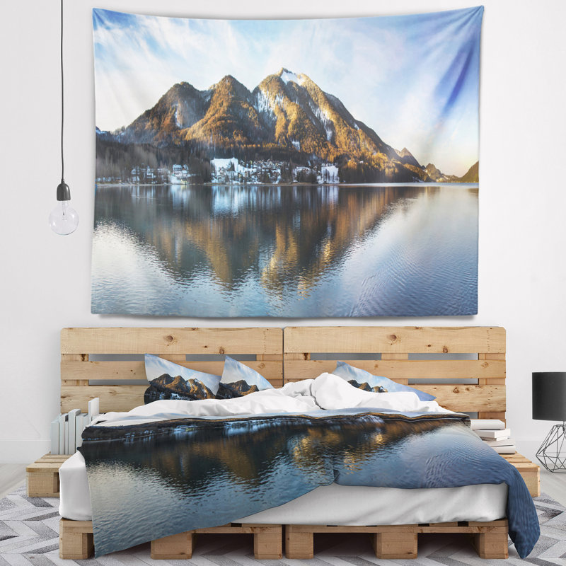Tapisserie paysage marin Fuschlsee, H 78 po x l 92 po