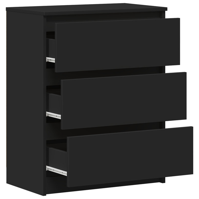 Chubbuck 3 - Drawer Rectangle Accent Chest, Black