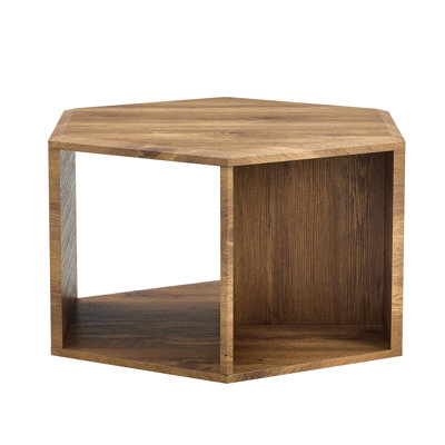 Hexagonal MDF Coffee Table, Characteristic Wood Grain Pattern Stickers, Multi-Hole Design To Give More Storage Space, Simple And Convenient Design Makes It Suitable For All Kinds Of Style Scenes.