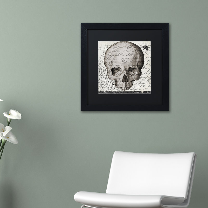 «Jadaya Halloween Skull» par Color Bakery, impression encadrée, H 11 po x l 14 po x P 0,5 po, Noir