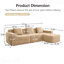 Canapé modulaire modulaire à 3 places désossé - tissu velours côtelé, canapé Cloud, siège très profond, coussins décoratifs, repose-pieds mobile-402451833