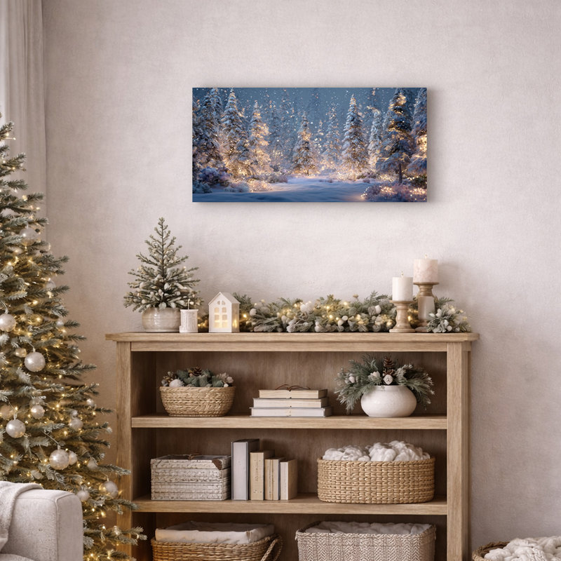«Enchanted Winter Lights», art mural sur toile, H 20 po x l 40 po