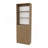Beyerville Bookcase With Open Storage And 2 Doors, Natural Oak And White
