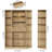 70.9'' H Bookcase, Storage Cabinet With 10 Open Shelves & Center Drawer-1942204256