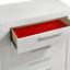 Commode 5 tiroirs en bois blanc Blanca