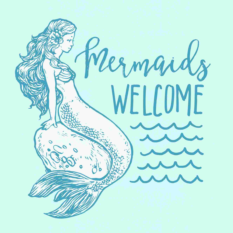 " Mermaids Welcome Light ", 36" W x 36" H