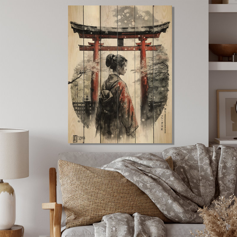 Asian Asian II - Impression sur bois sans cadre, H 32 po x l 24 po x P 1 po