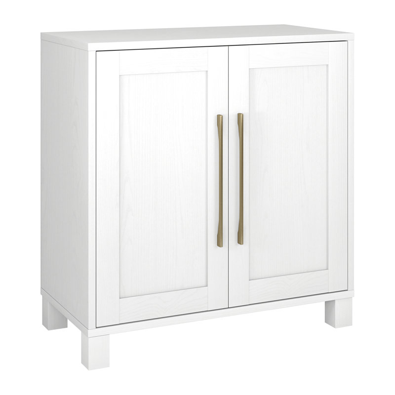 Chabot 28" Wide Rectangular Accent Cabinet in White, White