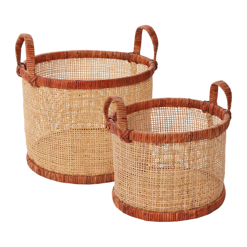 Ensemble de paniers en érable bolivar, Brun