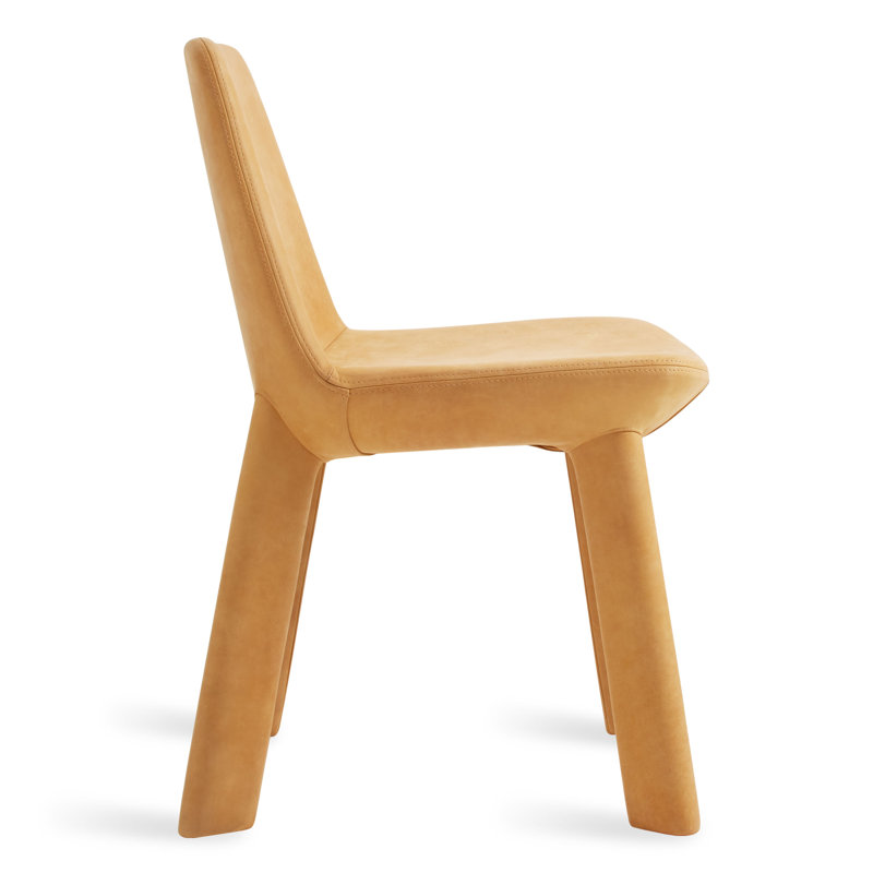 Neat Leather Dining Chair, Camel Genuine Leather