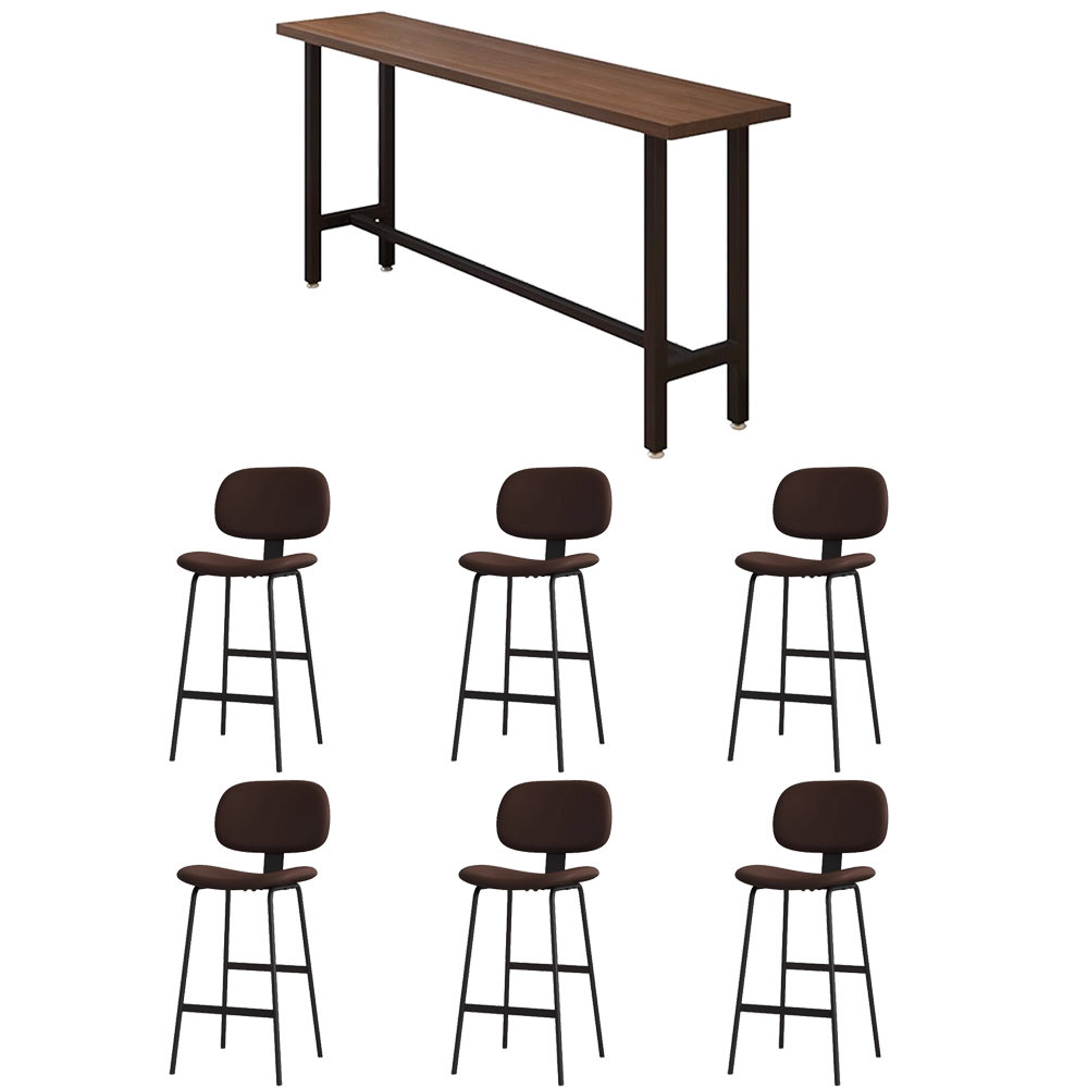17 Stories Solid wood simple bar counter tables and chairs | Wayfair