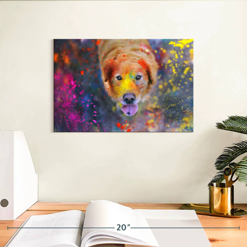 Crowle coloré Labrador, H 8 po x l 12 po