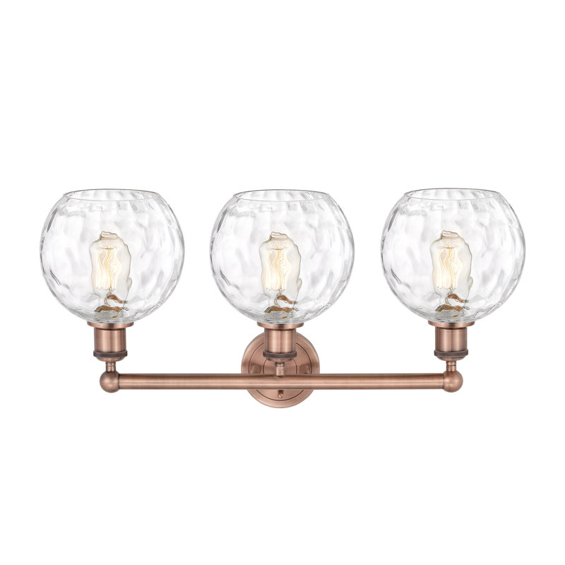 Éclairage pour meuble-lavabo à 3 lumières à intensité variable Ambrosane, Cuivre antique
