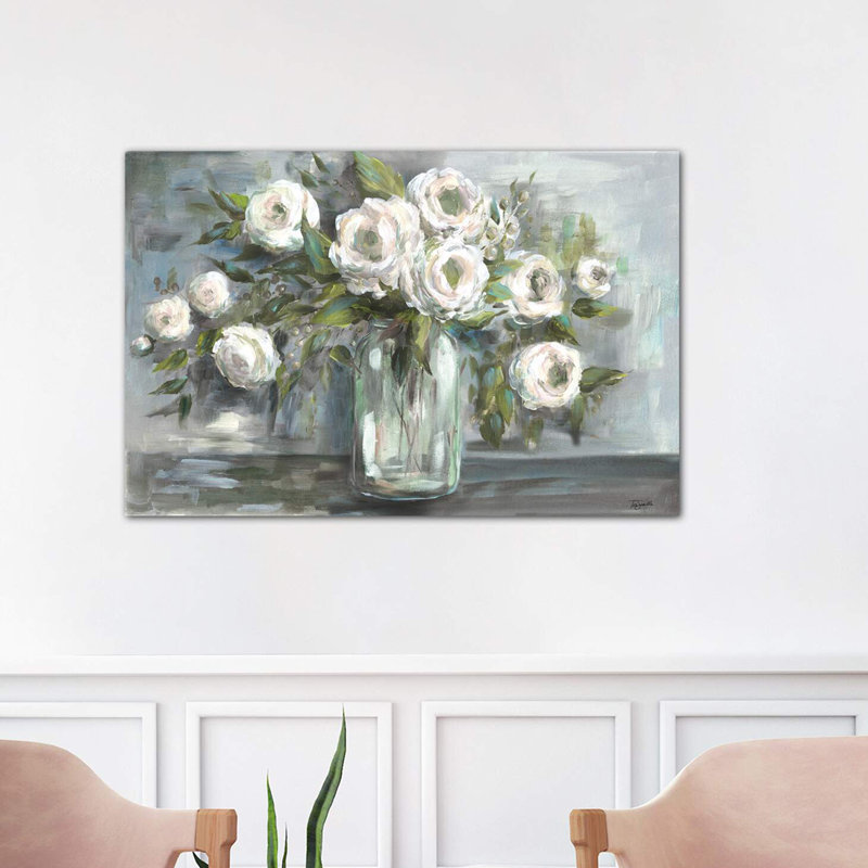 Soft Blooms Still Life by Tre Sorelle Studios - Wrapped Canvas Painting, 101.6 cm H x 66.04 cm W x 3.175 cm D