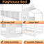 Lit sur pied avec tablette de rangement pour tout-petits et enfants Montessori-833631256-833631257