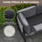 Patio Loveseat w/ Removable Pillows & Seat Cushion Side Armrest Metal Frame