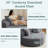 Oversized Round Chair Lounge Chaise Indoor, Upholstered Corduroy Deep Seat Cloud Large Circle Sofa Chair, No Assembly Required, Fluffy Modern Sleeper Sofa Bed for Reading, Living Room, Bedroom, Black-1083334268