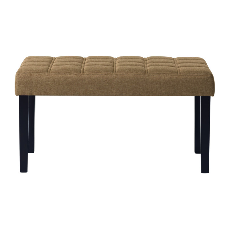 Helsel Polyester Upholstered Bench, Beige